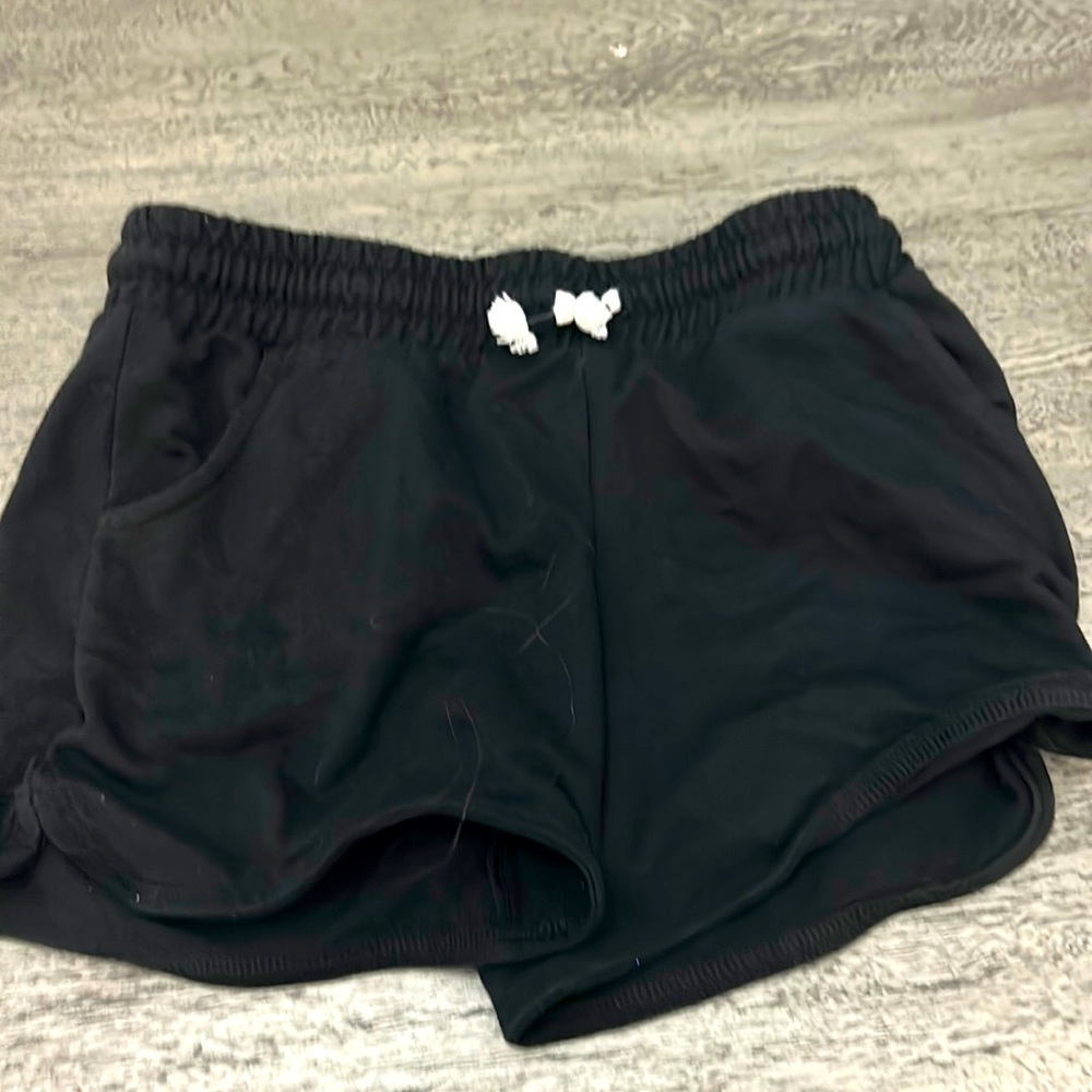 Black shorts.